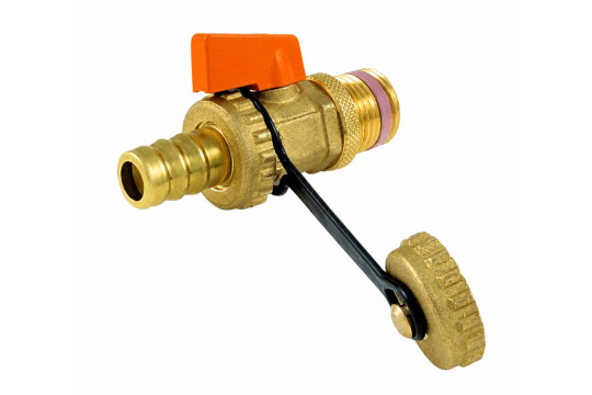 TIEMME kulový vypouštěcí kohout 1/2"  - pro solární systémy do 180°C