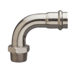 Frabopress INOX koleno 90° prodloužené s vnějším závitem 22 mm x 3/4"