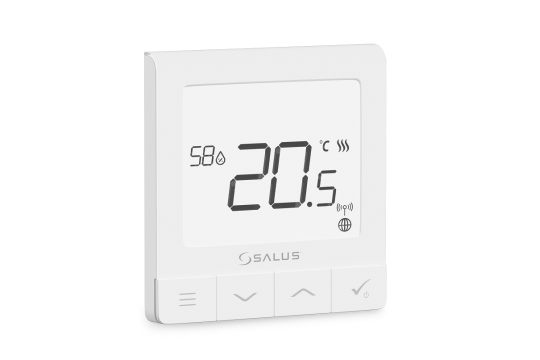SQ610RF Ultratenký termostat s čidlem vlhkosti a vestavěnou Li-Ion baterií