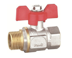 Kulový kohout MF 1" s UCPÁVKOU, Motýlek, PN30