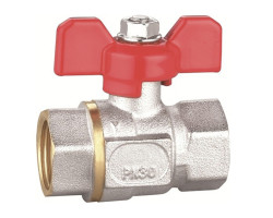 Kulový kohout FF 1" s UCPÁVKOU, Motýlek, PN30