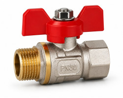 Kulový kohout MF 3/4" s UCPÁVKOU, Motýlek, PN30