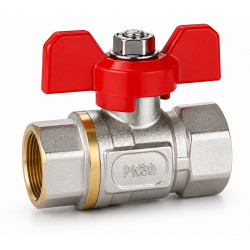 Kulový kohout FF 1/2" s UCPÁVKOU, Motýlek, PN30