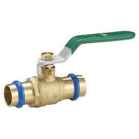 Kulový kohout PRESS "V" 15 mm, PÁKA, PN25, do 120°C