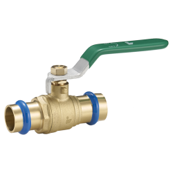 Kulový kohout PRESS "V" 35 mm, PÁKA, PN25, do 120°C