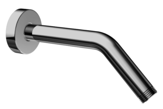 Stěnové ramínko sprchové trysky - délka 17cm KULATÉ, CHROM