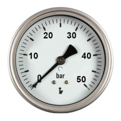 Manometr (tlakoměr) d63mm 0-25 BAR ZADNÍ vývod 1/4" - voda, vzduch