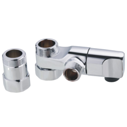 Mezikus za baterii 2x3/4" s odbočkou na připojení 1/2", Chrom (1482)