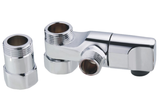 Mezikus za baterii 2x3/4" s odbočkou na připojení 1/2", Chrom (1482)