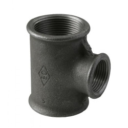 Černý t-kus redukovaný 4" x 3" x 4" FFF