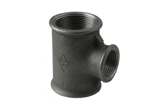 Černý t-kus redukovaný 3" x 5/4" x 3" FFF