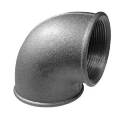 Černé koleno 6/4" FF 90°