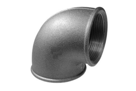 Černé koleno 6/4" FF 90°