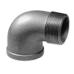 Černé koleno 3/8" MF 90°