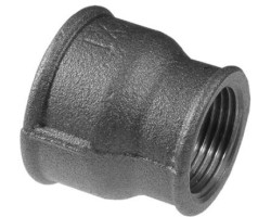 Černý nátrubek redukovaný 2" x 1"