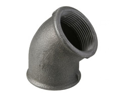 Černé koleno 3/4" FF 45°