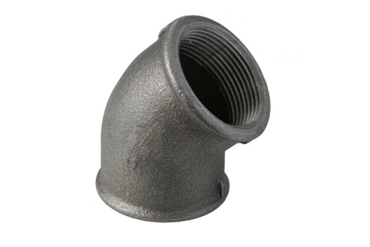 Černé koleno 4" FF 45°
