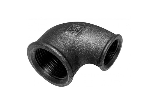 Černé koleno redukované 2" x 1/2"  90° FF