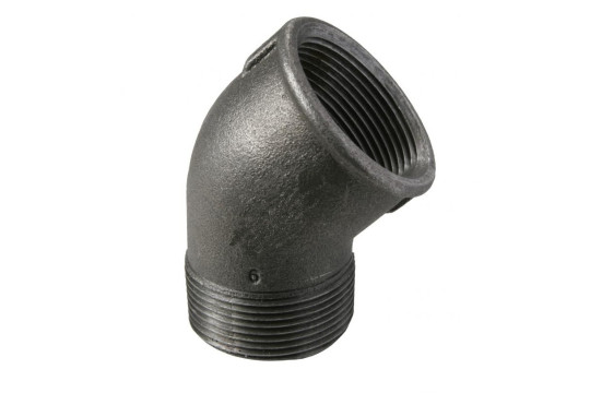 Černé koleno 3" MF 45°