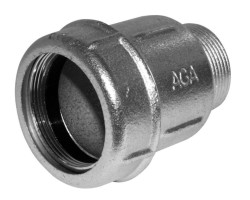 AGAFLEX AK spojka 1/2", 19,3-22,0mm, s vnějším závitem, svěrná, voda, litina/pozink