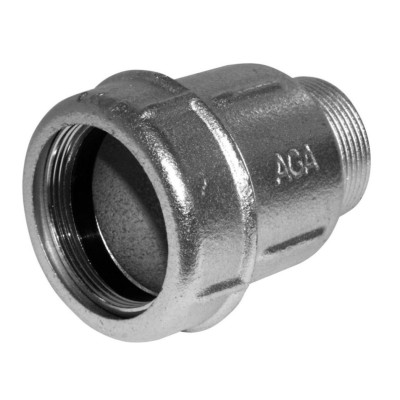 AGAFLEX AK spojka 3/4", 24,3-27,5mm, s vnějším závitem, svěrná, voda, litina/pozink