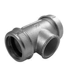 AGAFLEX TK 3/8" - litinový T kus odb.s vni. z - voda/tlakový vzduch/oleje - ocelová/HDPE trubka
