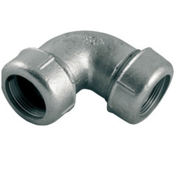AGAFLEX WOK koleno 1/2", 19,5-21,8mm, oboustranně svěrné, voda, litina/pozink