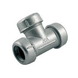 AGAFLEX TOK 1/2" - litinový T kus sv.- pitná/topná voda/tlakový vzduch/oleje - ocelová/HDPE trubka