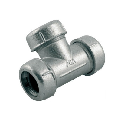 AGAFLEX TOK 3/4" - litinový T kus sv.- pitná/topná voda/tlakový vzduch/oleje - ocelová/HDPE trubka