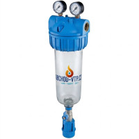 Vodní filtr ATLAS Senior 10" 3P 1" BX - 8BAR S odkalením a manometry