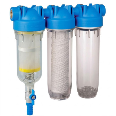 ATLAS Vodní filtr samočistící HYDRA TRIO 1" RSH 50mcr + FA 25mcr + Prázdná nádoba