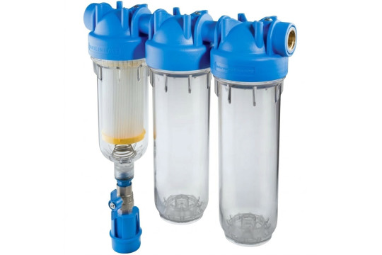 ATLAS Vodní filtr samočistící HYDRA TRIO 1" RSH 50mcr + 2x prázdná nádoba 8BAR