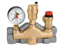 CALEFFI 302 SET 1" x 3 BAR Automatický odvzdušňovací ventil s manometrem 0-4 BAR