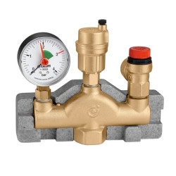 CALEFFI 302 SET 1" x 3 BAR Automatický odvzdušňovací ventil s manometrem 0-4 BAR