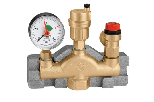 CALEFFI 302 SET 1" x 3 BAR Automatický odvzdušňovací ventil s manometrem 0-4 BAR