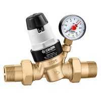 CALEFFI 5350H Regulátor tlaku vody 1" s manometrem, PN25, Tmax 80°C