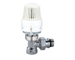 CALEFFI 220S Termostatický radiátorový ventil rohový DN20 - 3/4" PN10 s hlavicí 403