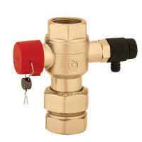 CALEFFI 5580 3/4" Uzavírací ventil k expanzním nádobám s vypouštěním, PN6, Tmax 85°C