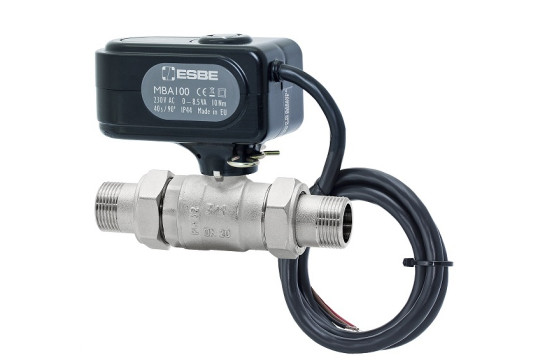 ESBE MBA 122 Kulový ventil 2-cestný s pohonem a adaptéry DN32 - 5/4" Kvs 100 m3/h