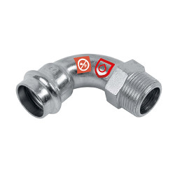 FRABOPRESS C-STEEL oblouk s vnějším závitem 35 mm x 6/4"