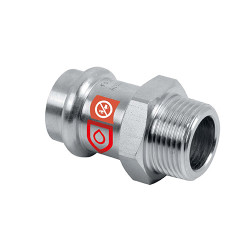PRESS C-STEEL Přechod s vnějším závitem 35 mm x 6/4"
