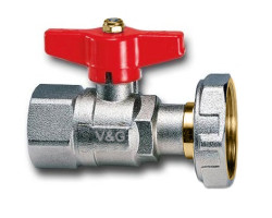 V&G Kulový kohout 1/2" s převlečnou matkou 3/4" k vodoměru, PN25