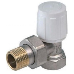 V&G 407 Radiátorový ruční ventil rohový DN10 - 3/8" jednoregulační s hlavicí