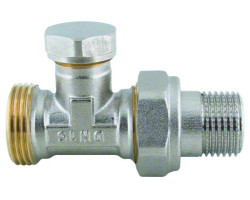 V&G 410D Radiátorové regulační šroubení přímé DN15 - 1/2" x 3/4" s eurokonusem