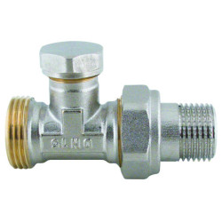 V&G 410D Radiátorové regulační šroubení přímé DN15 - 1/2" x 3/4" s eurokonusem