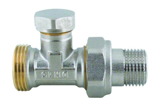 V&G 410D Radiátorové regulační šroubení přímé DN15 - 1/2" x 3/4" s eurokonusem