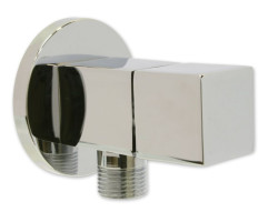 Rohový ventil s keramickým vrškem 1/2" x 3/8" - Chrom, čtyřhranný