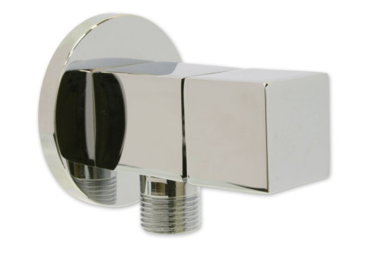 Rohový ventil s keramickým vrškem 1/2" x 3/8" - Chrom, čtyřhranný