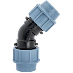 PE Koleno 45° 40 mm - svěrná spojka na polyetylen