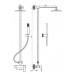 TORINO 2854 Nástěnný sprchový sloup s hranatou vodovodní baterií a příslušenstvím, CHROM, rozteč 150mm